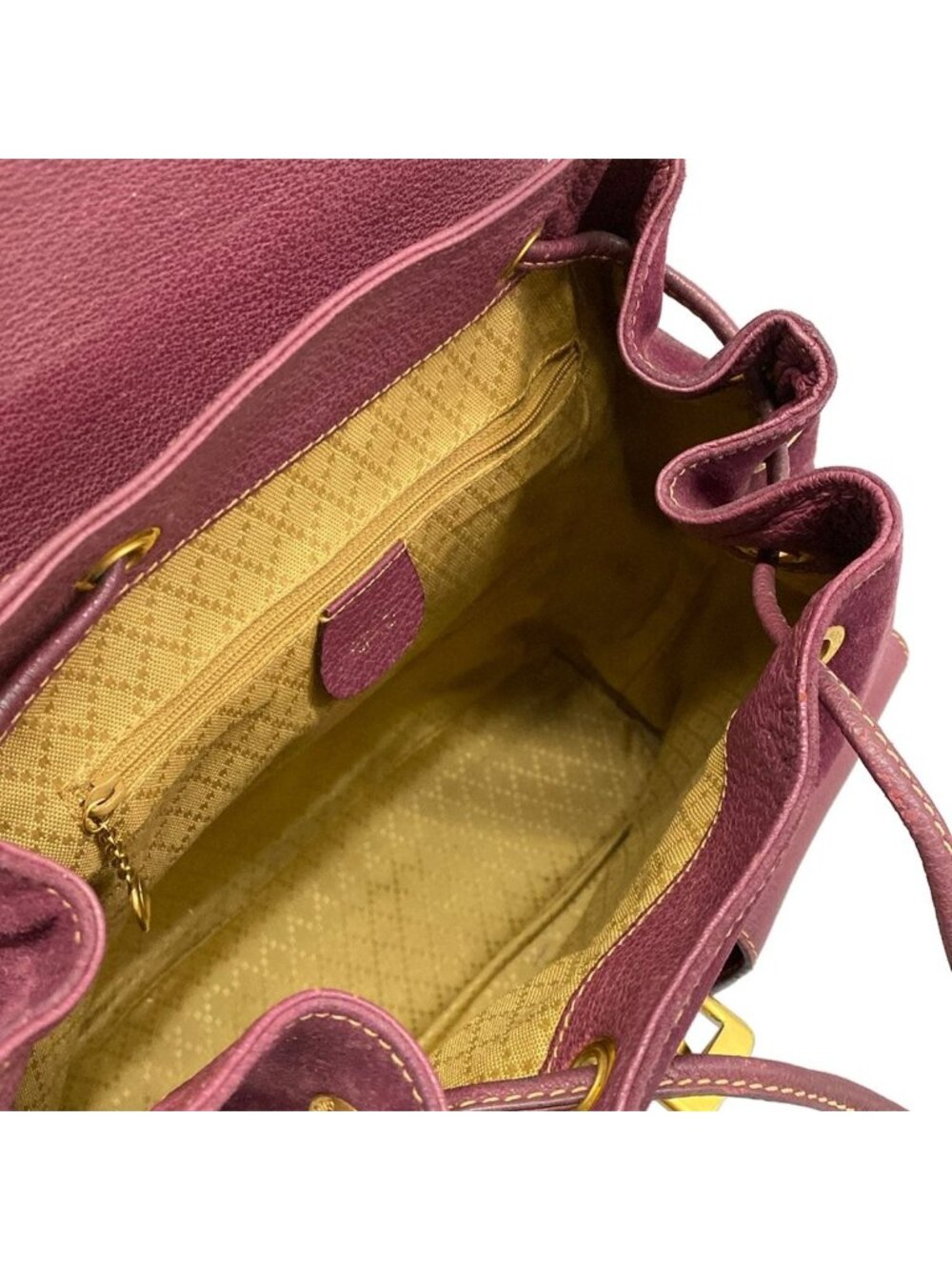 Gucci Backpack Bamboo Purple Leather - Picture 7 of 14